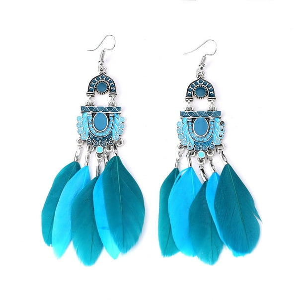 Boho ethnic statement earrings
